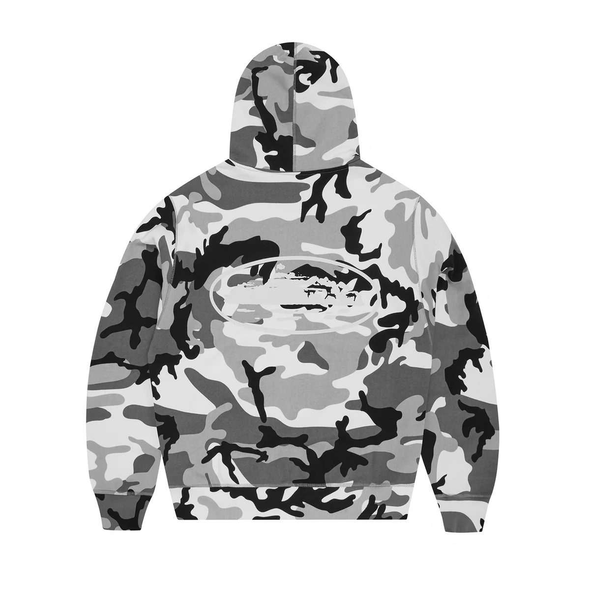 Hoodie Corteiz Island Puff Print Zip (Artic Camo)