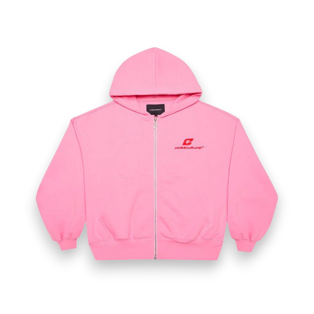 Poleron Cold Culture Curved Zip (Pink & Red)