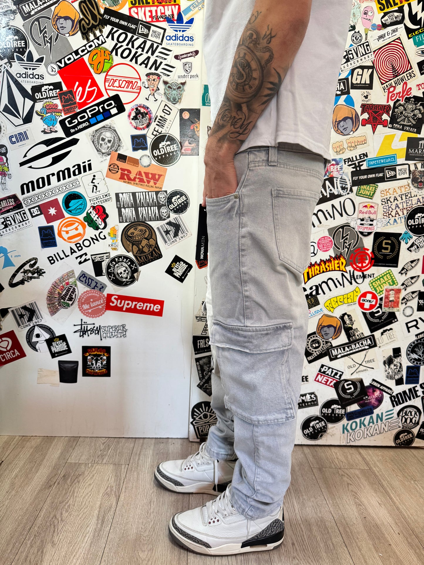 Classic Slim Jeans (Gris)