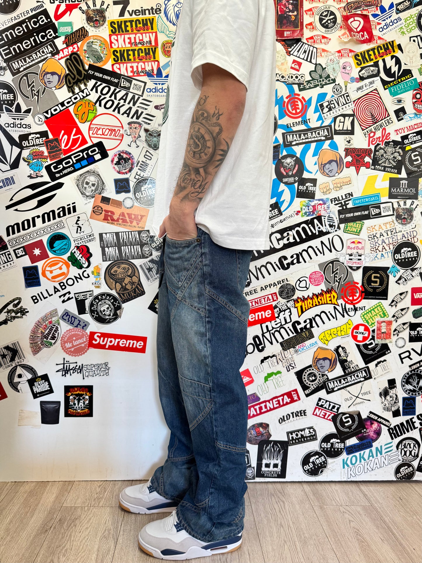 Slim Flared Jeans Tonal