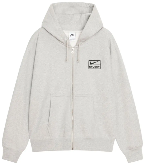 Poleron Stussy x Nike Fleece Zip Hoodie 'Grey Heather'