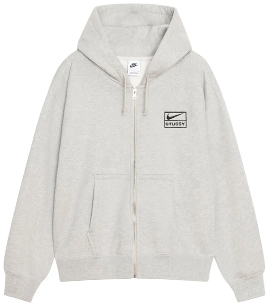 Poleron Stussy x Nike Fleece Zip Hoodie 'Grey Heather'