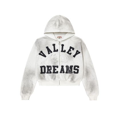Hoodie Valley Dreams Classico Zip Up (White)