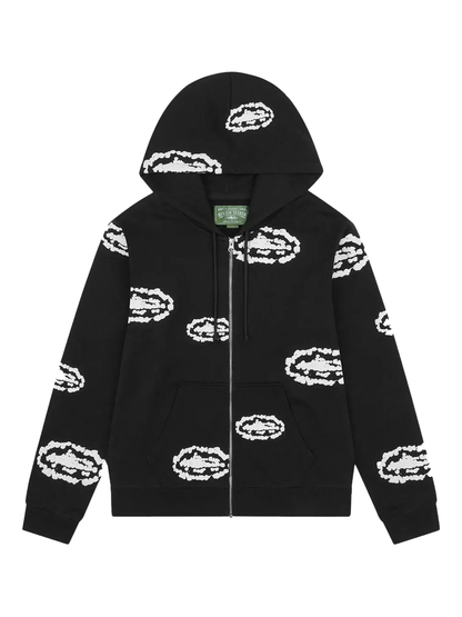 Corteiz x Denim Tears Cotton Wreath Zip Hoodie