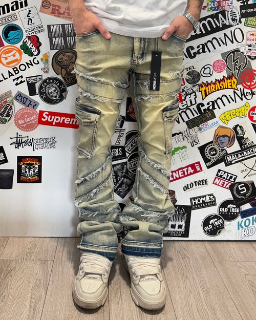 Skinny Flared Jeans Simi (Wash)