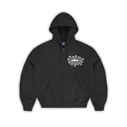 Hoodie Corteiz x Always Do What You Should Do Sun Zip (Black)