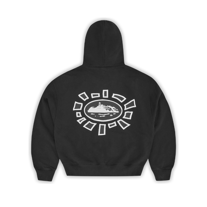 Hoodie Corteiz x Always Do What You Should Do Sun Zip (Black)