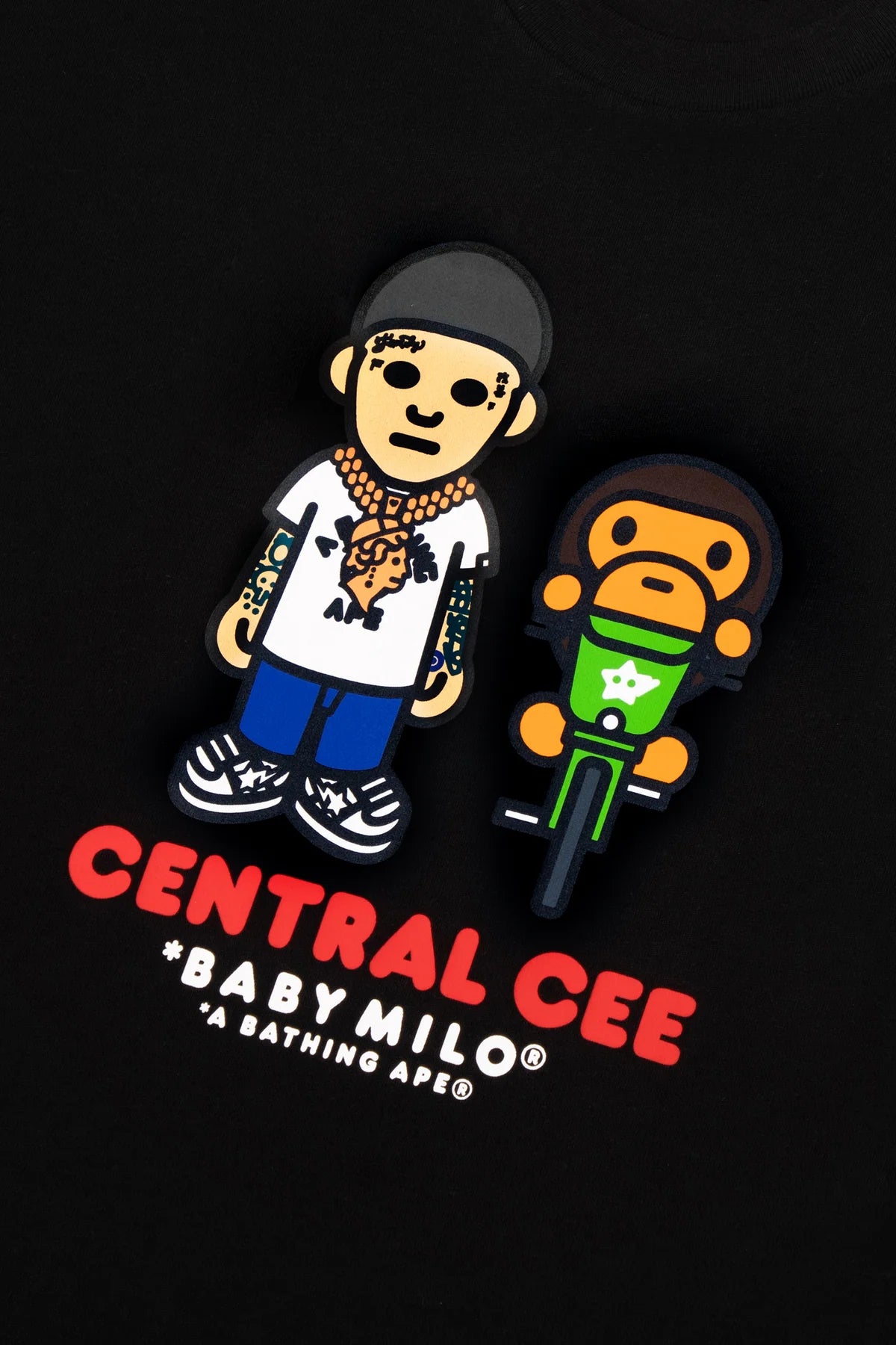Polera Bape x Syna x Spotify Central Cee Baby Milo