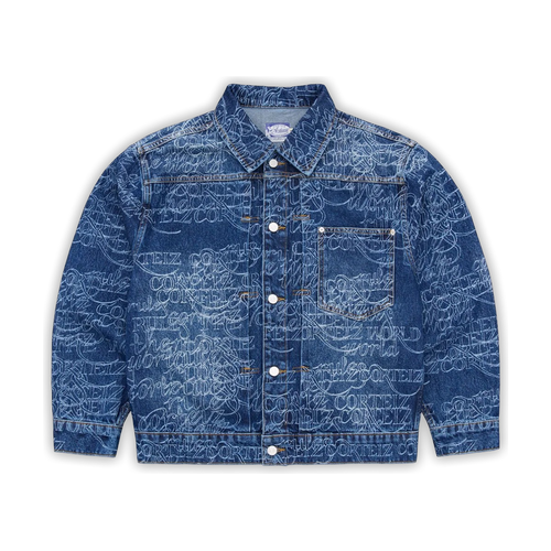Chaqueta Corteiz Handwritten Denim (Midwash indigo)