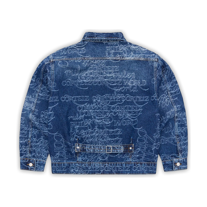 Chaqueta Corteiz Handwritten Denim (Midwash indigo)