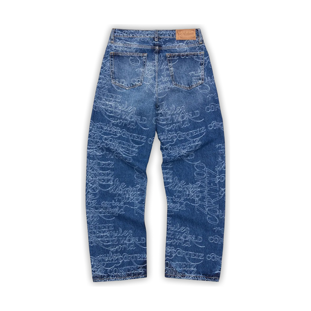 Jeans Corteiz Baggy Handwritten (Midwash Indigo)