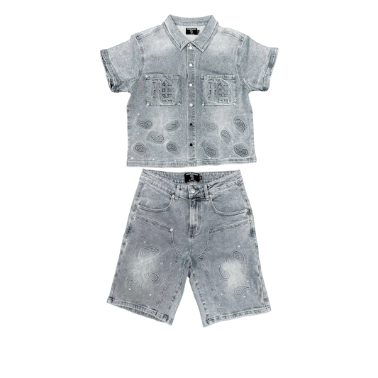 Conjunto Camisa/Short Mixed Emotions Blue