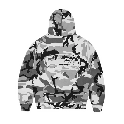 Hoodie Corteiz Island Puff Print Zip (Artic Camo)