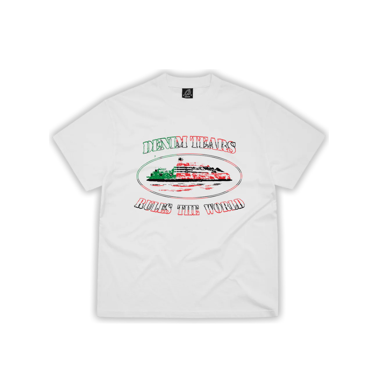 Polera Denim Tears x Corteiz OG Alcatraz (White)