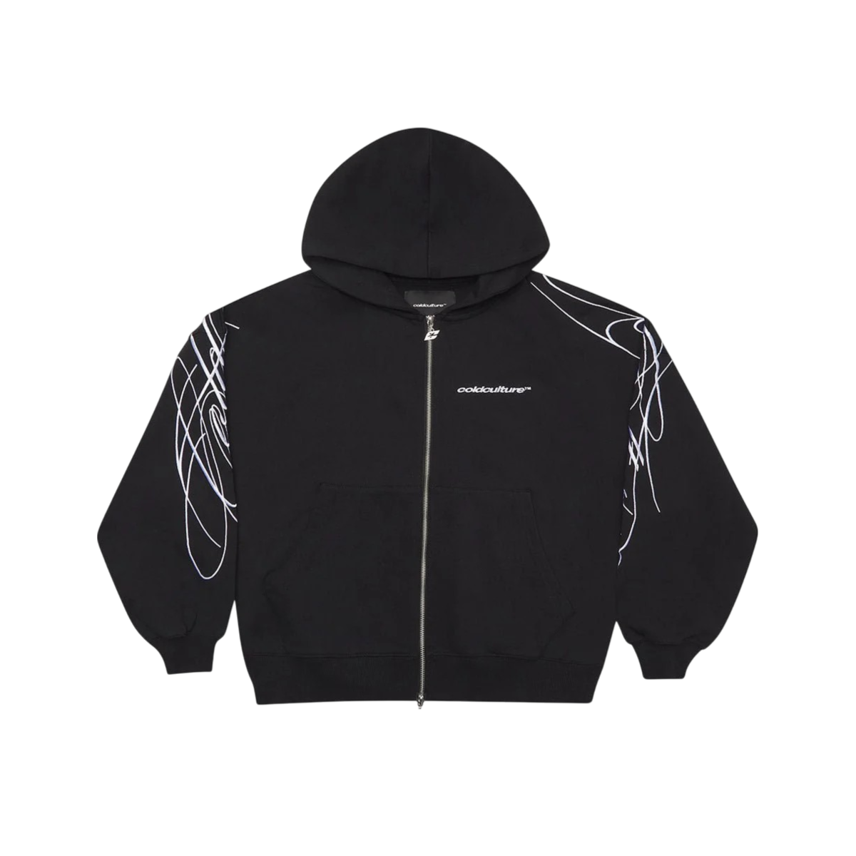 Poleron Cold Culture New Script Zip Hoodie (Black)