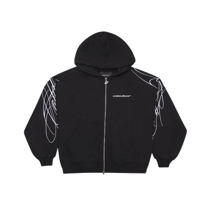 Poleron Cold Culture New Script Zip Hoodie (Black)