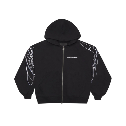 Poleron Cold Culture New Script Zip Hoodie (Black)
