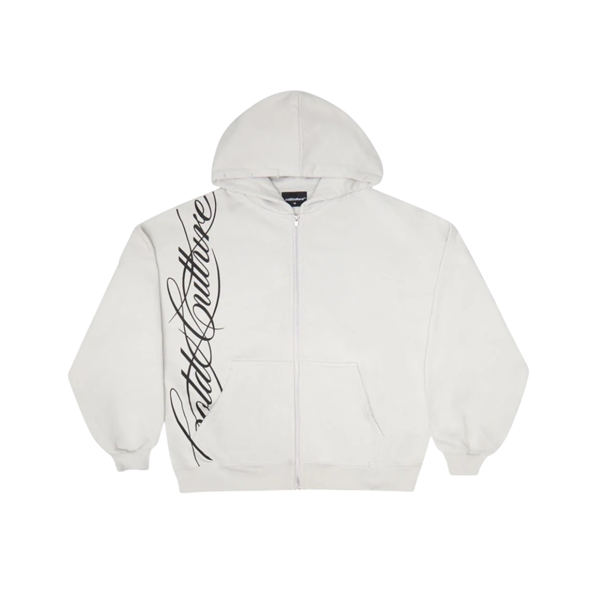 Poleron Cold Culture Script Zip (Light Grey)