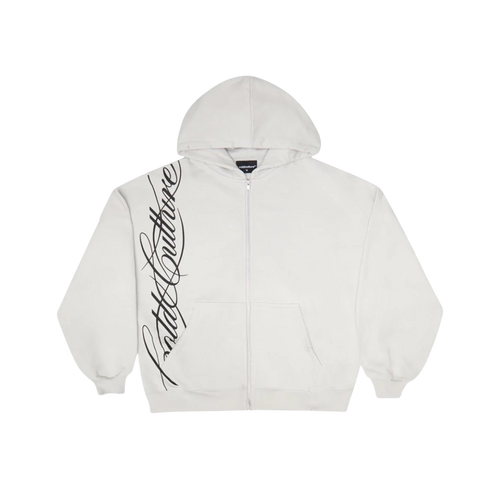 Poleron Cold Culture Script Zip (Light Grey)