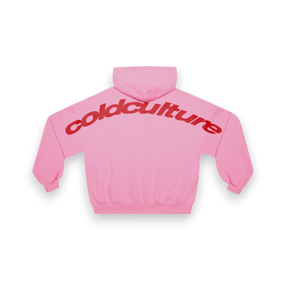 Poleron Cold Culture Curved Zip (Pink & Red)