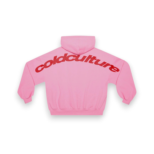 Poleron Cold Culture Curved Zip (Pink & Red)