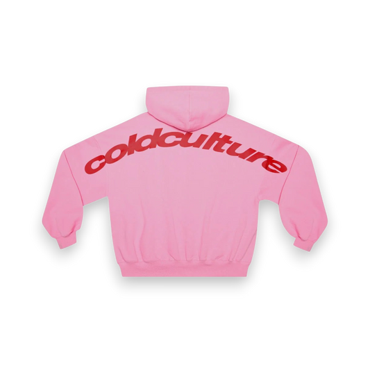 Poleron Cold Culture Curved Zip (Pink & Red)