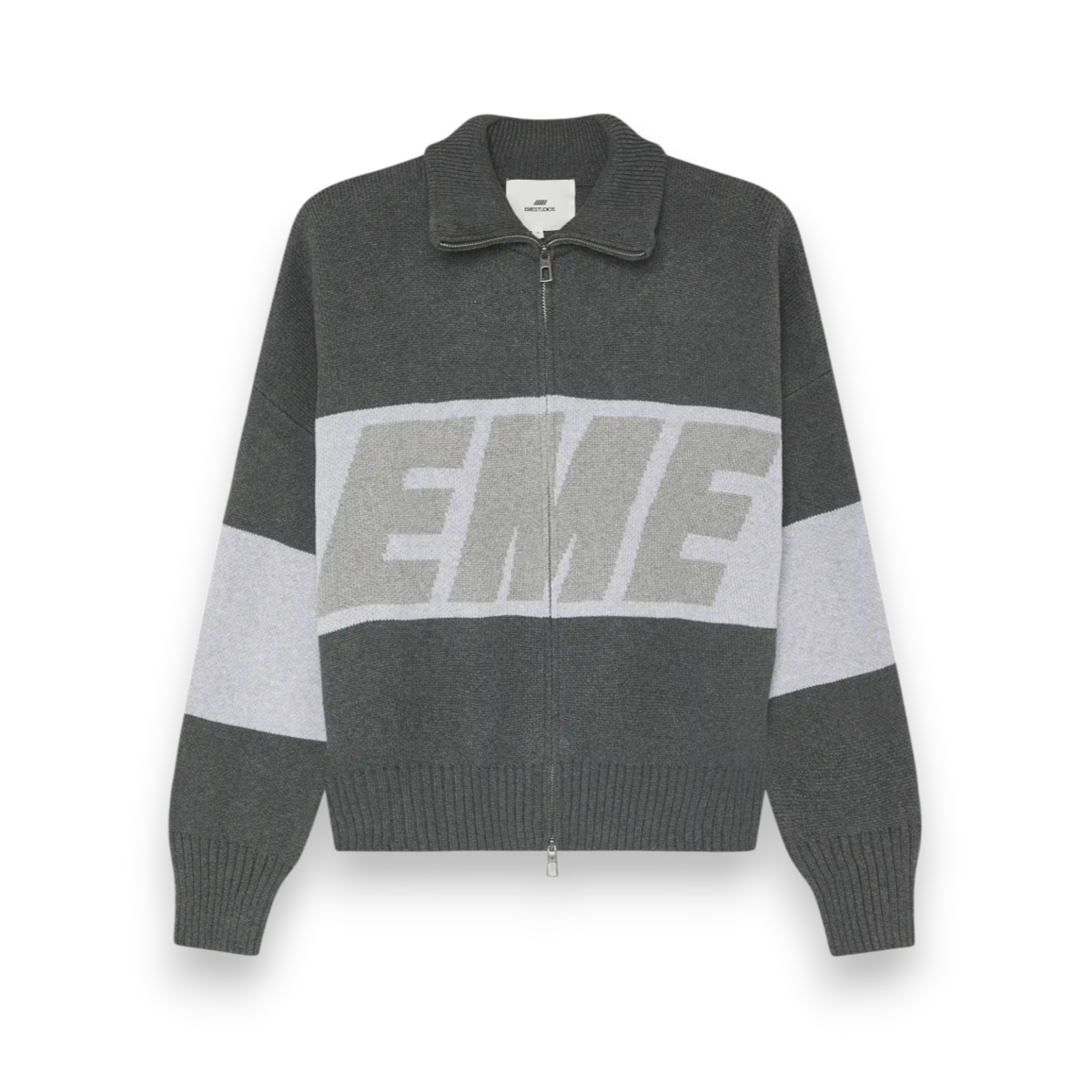 Sweater EmeStudios Thrill Grey Zipper Knit