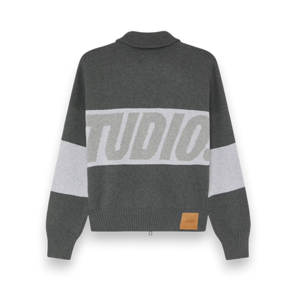Sweater EmeStudios Thrill Grey Zipper Knit