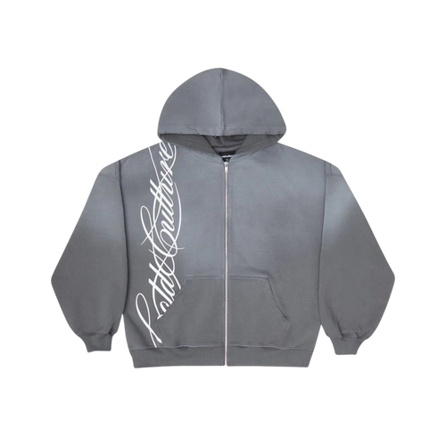 Poleron Cold Culture Script Zip (Antracite Grey)