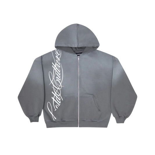 Poleron Cold Culture Script Zip (Antracite Grey)