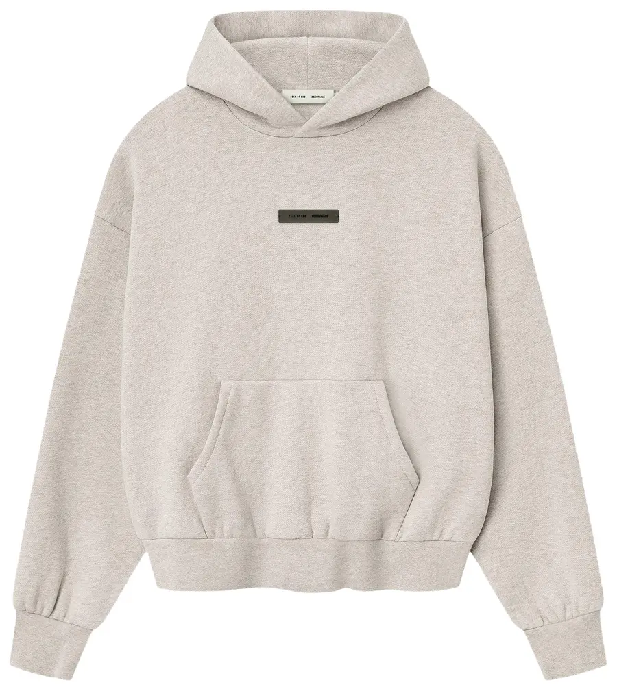 Hoodie Essentials Heather Stone SS25