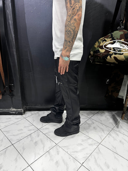Flared Leather Pants