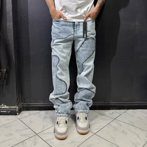 Straight Jeans Two Tone