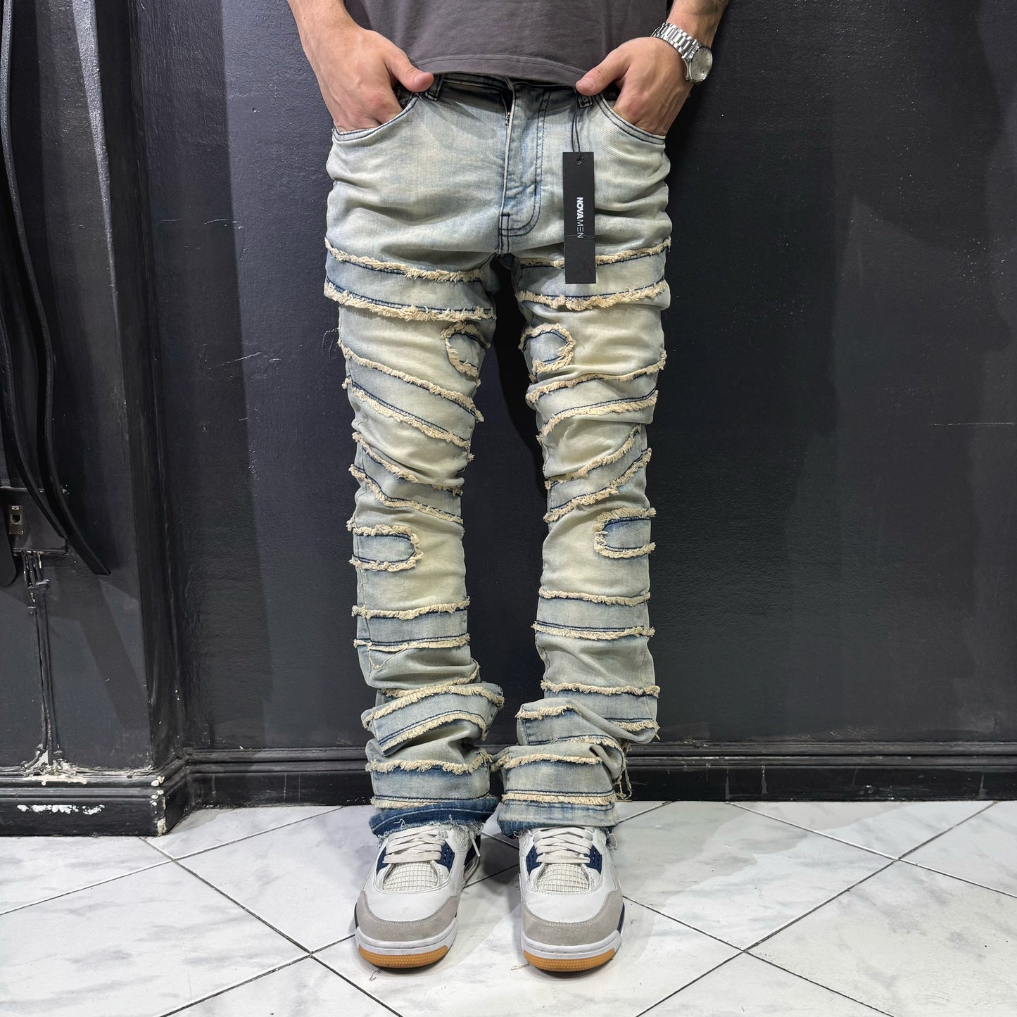 Jeans Skinny Flared About (Cream)