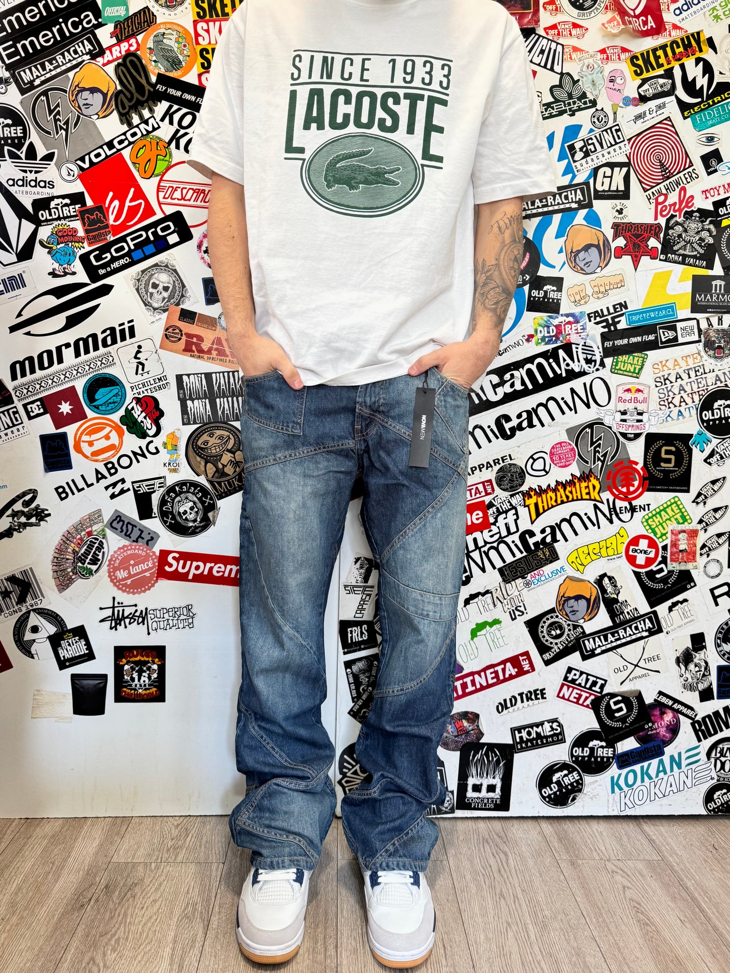 Slim Flared Jeans Tonal