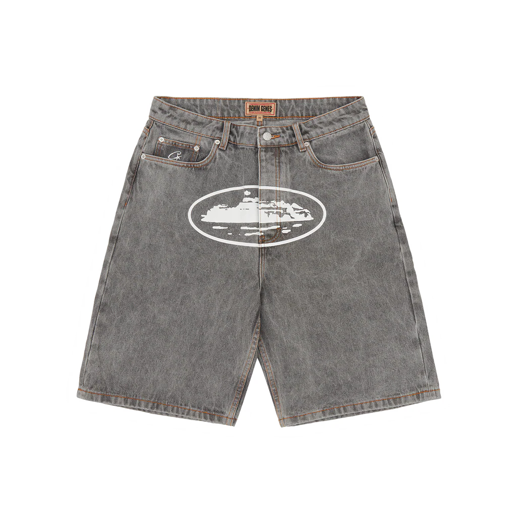 Island Baggy Denim Short Grey