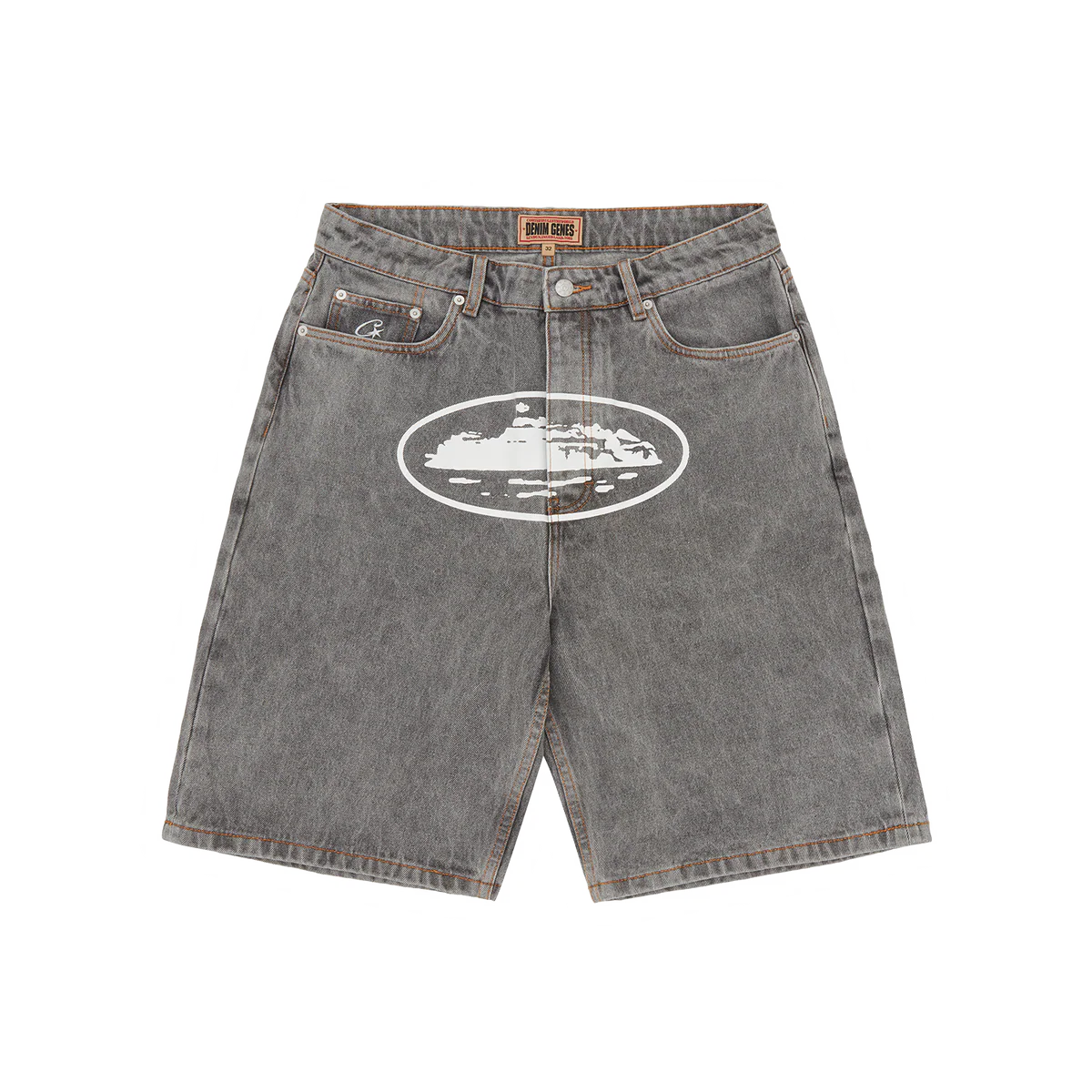 Short Corteiz Island Baggy Denim (Grey)