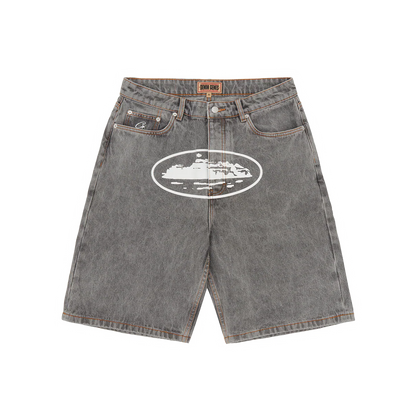 Short Corteiz Island Baggy Denim (Grey)