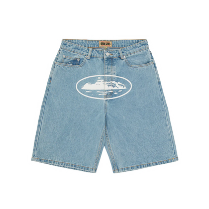 Short Corteiz Island Baggy Denim (Stonewash)