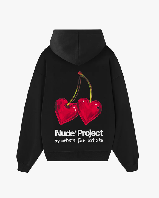 Juicy Cherry Hoodie Nude Project (Black)