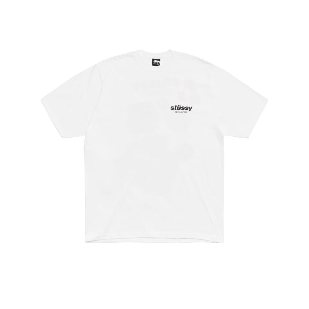 Polera Stussy Rollers (White)