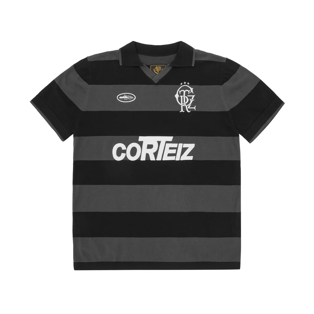 STRIPED KNIT JERSEY [Black]