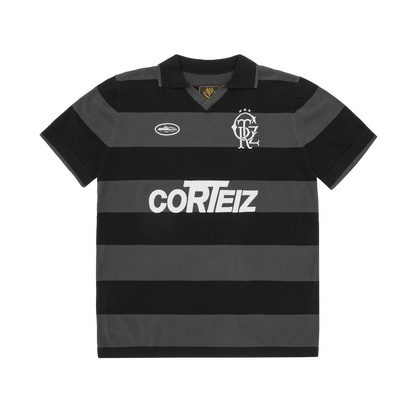 STRIPED KNIT JERSEY [Black]