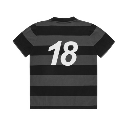 STRIPED KNIT JERSEY [Black]