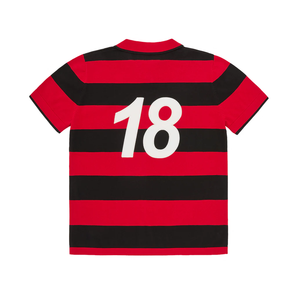 STRIPED KNIT JERSEY [RED]