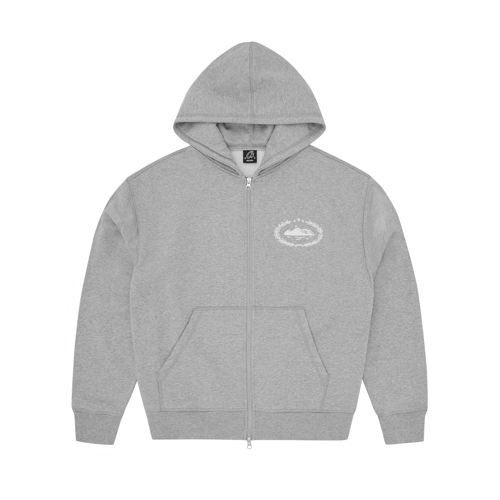 SUPERIOR ROYALE ZIP HOODIE [HEATHER GREY]