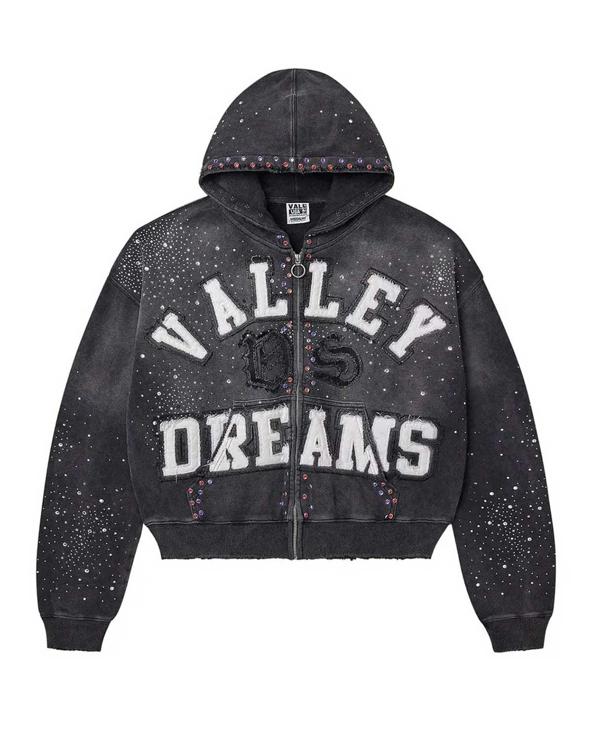 Hoodie Valley Dreams Classico Zip Up (Black)