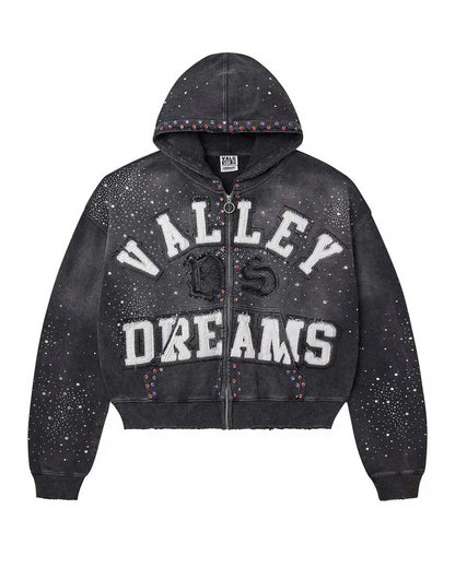 Hoodie Valley Dreams Classico Zip Up (Black)