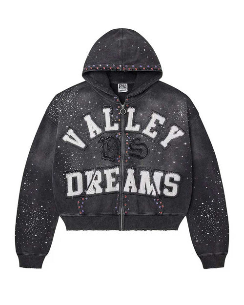 Hoodie Valley Dreams Classico Zip Up (Black)